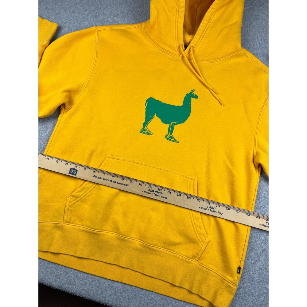 Nike SB Hoodie Mens Large Yellow Llama Graphic Pullover Sweatshirt Skateboarding - Picture 5 of 7